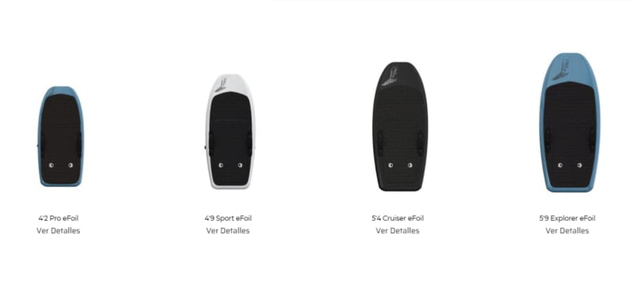 tamaños de tablas Efoil e3
