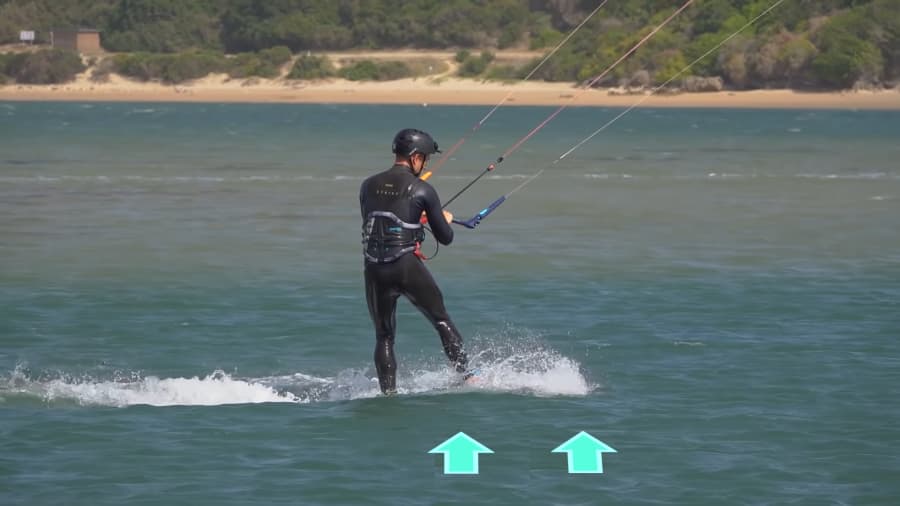 hydrofoil iniciando peso pie delantero