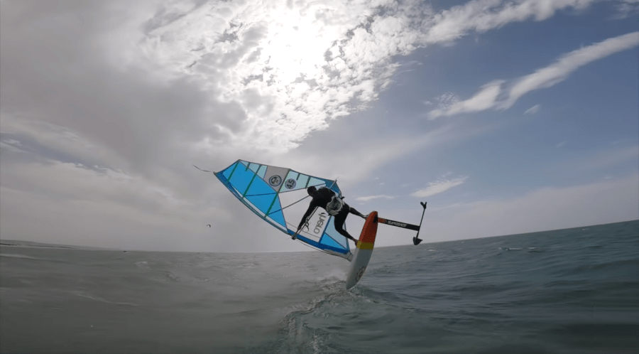 windfoil freestyle, rider sam light